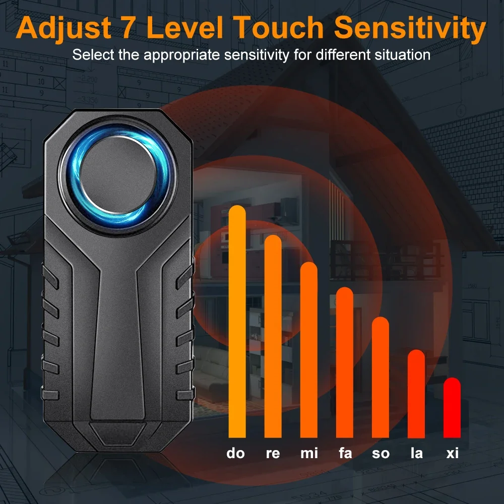 Sectyme แตรปลุกจักรยานไร้สายกันน้ํา Anti-Theft รีโมทคอนโทรลการสั่นสะเทือนสําหรับจักรยานรถจักรยานยนต์ไฟฟ้าสกู๊ตเตอร์