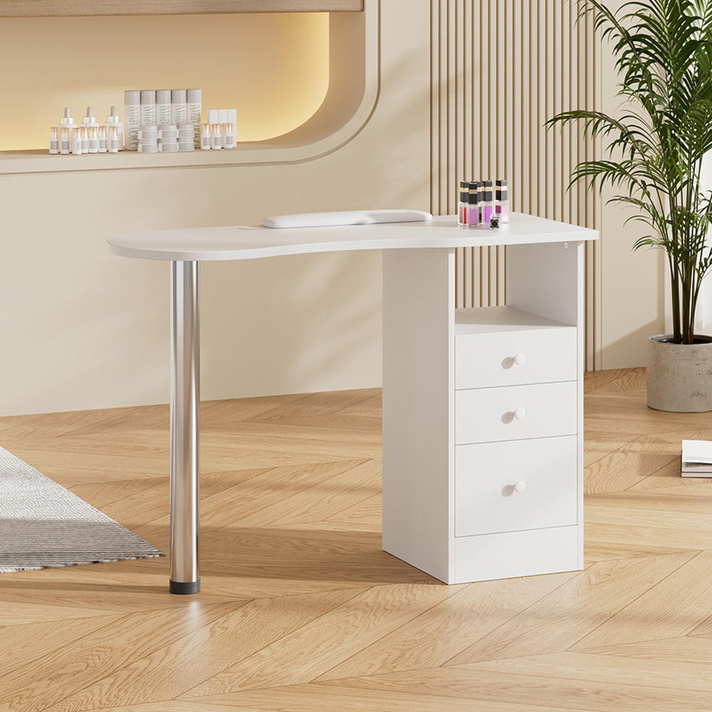 【Sheonly】3 Drawers Manicure Table for Beauty Salon and Home