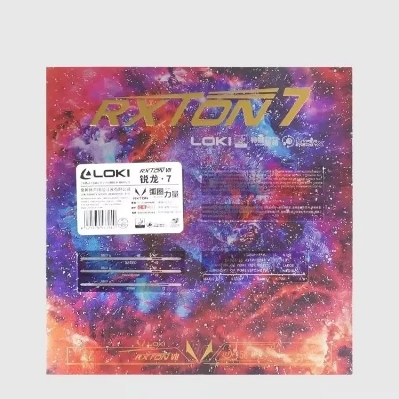 オリジナル LOKI RXTON 7 卓球ラバー夕食粘着ピンポンラバーシート高密度崑崙スポンジ RXTON VII ラバー