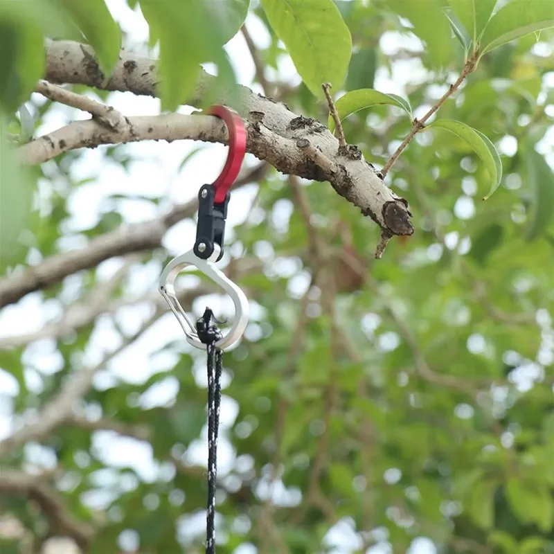 มัลติฟังก์ชั่นอลูมิเนียม D-Type Utility Hooks หมุนได้ Quick-แขวน Carabiner คลิปสําหรับ Camping