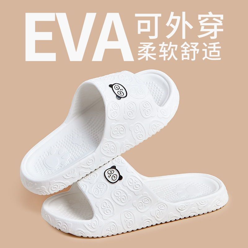 Zapatillas antideslizantes para mujer, ropa exterior, novedad de 2024, sandalias de baño para interior del hogar, Eva de verano para mujer
