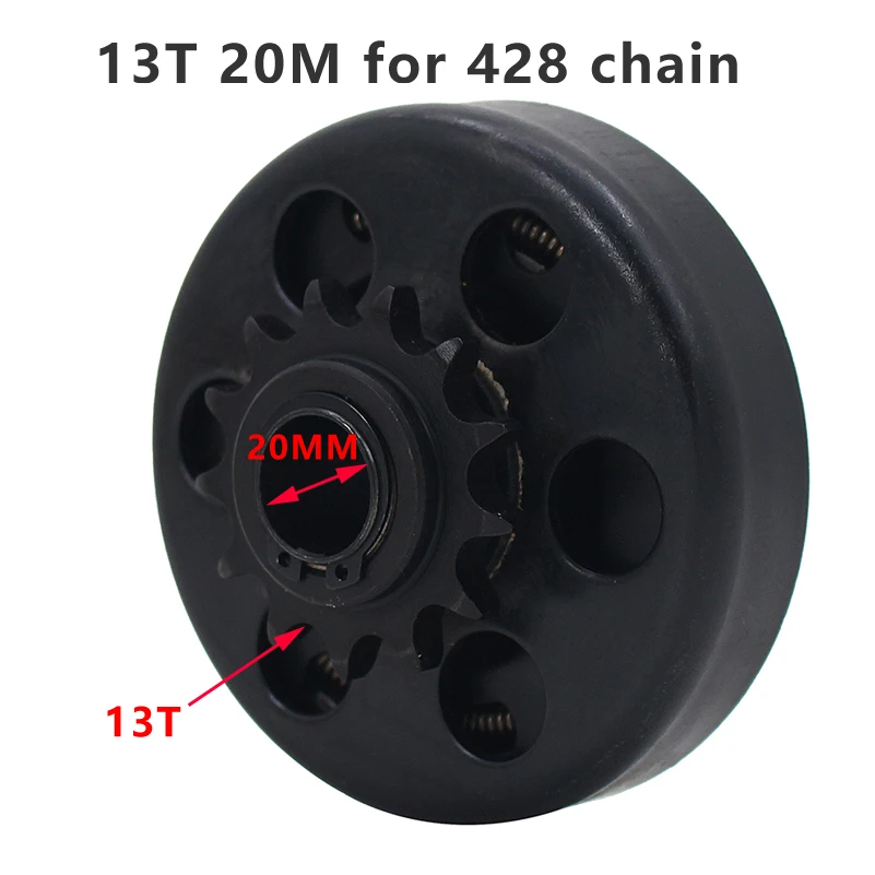 10T 12T 13T 16T ฟัน 35/420/428 16 มม.19 มม.20 มม.แรงเหวี่ยงอัตโนมัติคลัทช์สําหรับ GO Kart สนุก Minibike ไดรฟ์เฟือง
