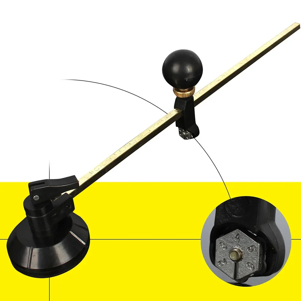 40-100cm 유리 커터 6 휠 나침반 원형 절단 흡입 컵 원형, 전문 유리 병 커터 절단 도구