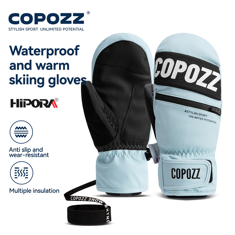 COPOZZ Upgrade verdickte Skihandschuhe Winter Männer Frauen 3M Thinsulate Thermo-Snowboard-Handschuhe wasserdichte warme Fäustlinge Skihandschuhe