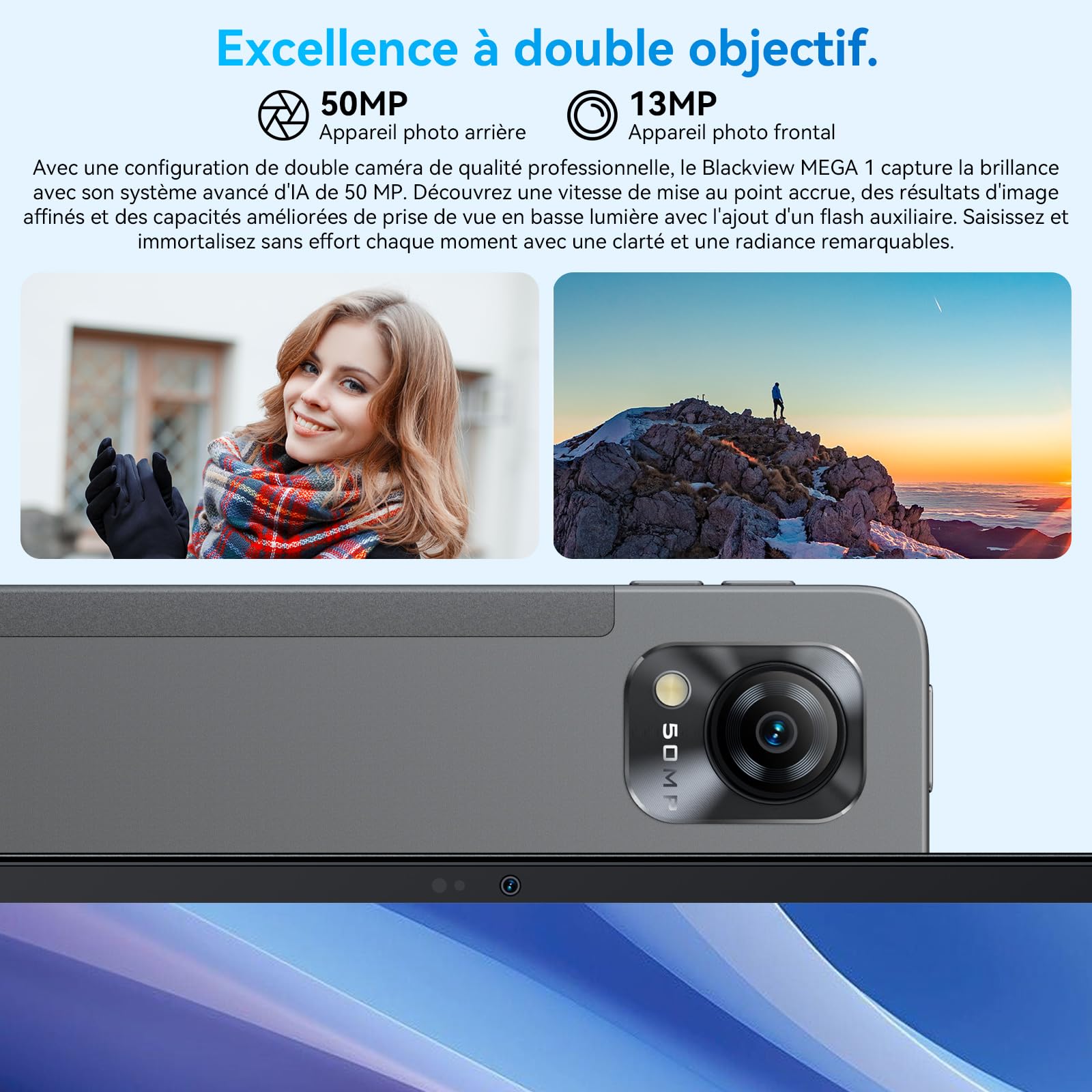 Blackview-Tablette MEGA 1, 11.5 ", 2.4K, Affichage 120Hz, 12 Go, 256 Go, 8800mAh, Appareil photo 50MP + 13MP, Charge rapide 33W, Première mondiale