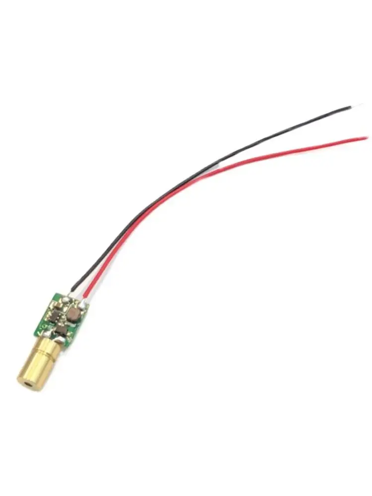 Módulo láser verde de 6mm, línea recta en forma de punto, cabezal láser verde de línea cruzada con longitud focal ajustable, cabezal láser de 520nm