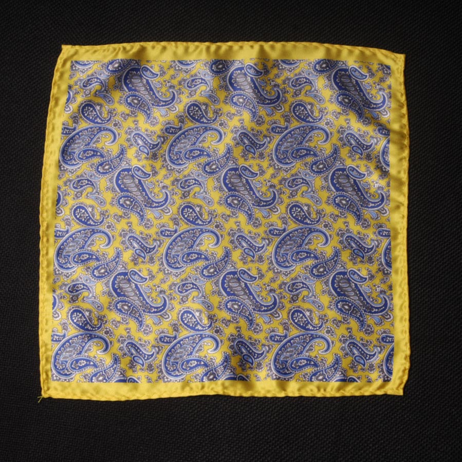ผ้าเช็ดหน้าผู้ชายสุดหรูอุปกรณ์เสริมของผ้าไหมกระเป๋าผ้าเช็ดหน้าสี่เหลี่ยมผ้าเช็ดหน้ากระเป๋าผ้าพันคอลาย Paisley ลายจุดปาร์ตี้งานแต่งงานงานพรอม