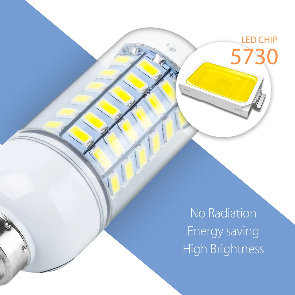 หลอดไฟ E27 LED E14โคมไฟข้าวโพด GU10สปอตไลท์220V หลอดไฟ B22ประหยัดพลังงานหลอด LED สำหรับห้องนั่งเล่นที่บ้าน