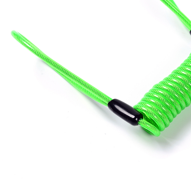 SPEWPRP 120 センチメートルオートバイブレーキディスクロックスクーターリマインダーケーブル自転車スプリングロープバッグ盗難防止ケーブル保護アラームロック