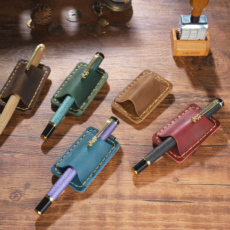Simplenote-portalápices de cuero y Metal, Clip de acero inoxidable y latón para cuaderno, planificador, accesorios creativos, productos de papelería