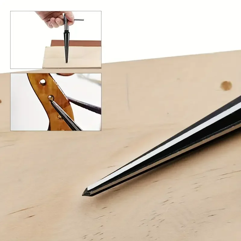 High Carbon Steel Hexagonal Cone Set - Handheld Cone Cutters for Wood, Metal and Plastic - Compatible Bit Chamfering Tool Access