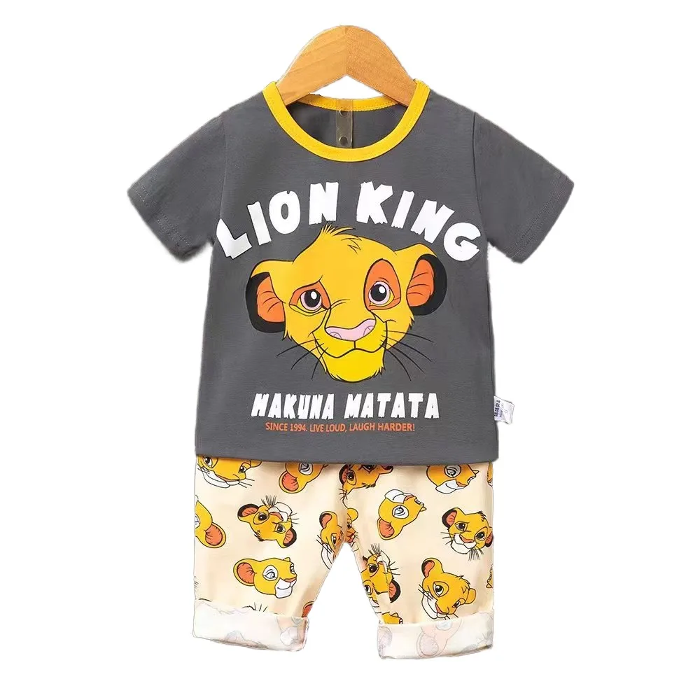 Conjunto de ropa de verano para niños y niñas, camiseta + Pantalones, 2 uds., ropa para niños, conjunto de moda rosa para bebé, traje para bebé recién nacido