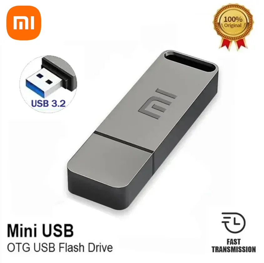 Xiaomi USB 3.2 Flash Drive 16TB High-Speed Transfer Pen Drive 16TB Super Large Capacity Waterproof Storage Devices For Computer