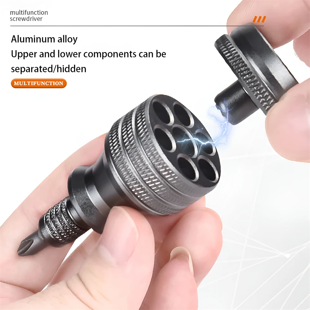 YIAEEY Мини-многофункциональный набор отверток из титана 1/4 дюйма Phillips Torx, магнитный, нескользящий, разборный
