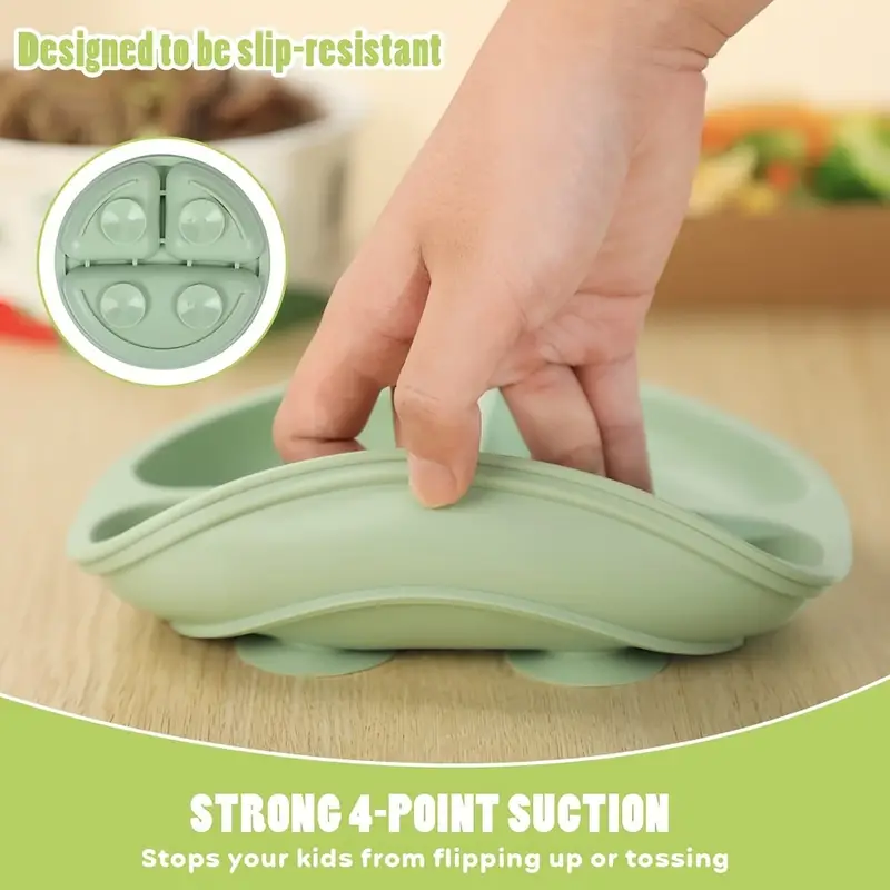 1PCS Del Bambino Ventosa Piatto Da Pranzo In Silicone BPA Libero Per Bambini Piatti di Aspirazione Toddle Formazione Stoviglie Per Bambini Ciotole di Alimentazione Roba Per Bambini