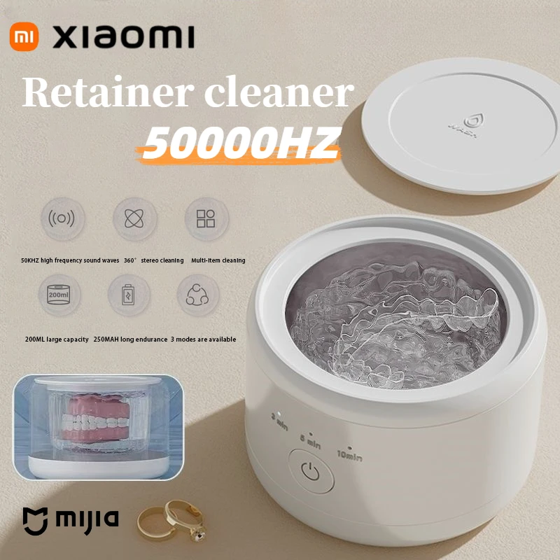 Xiaomi MIJIA Electric Braces Box Cleaning Box Multifunction Invisible Retainer Denture Clean Machine Jewelry Orthodontic Cleaner