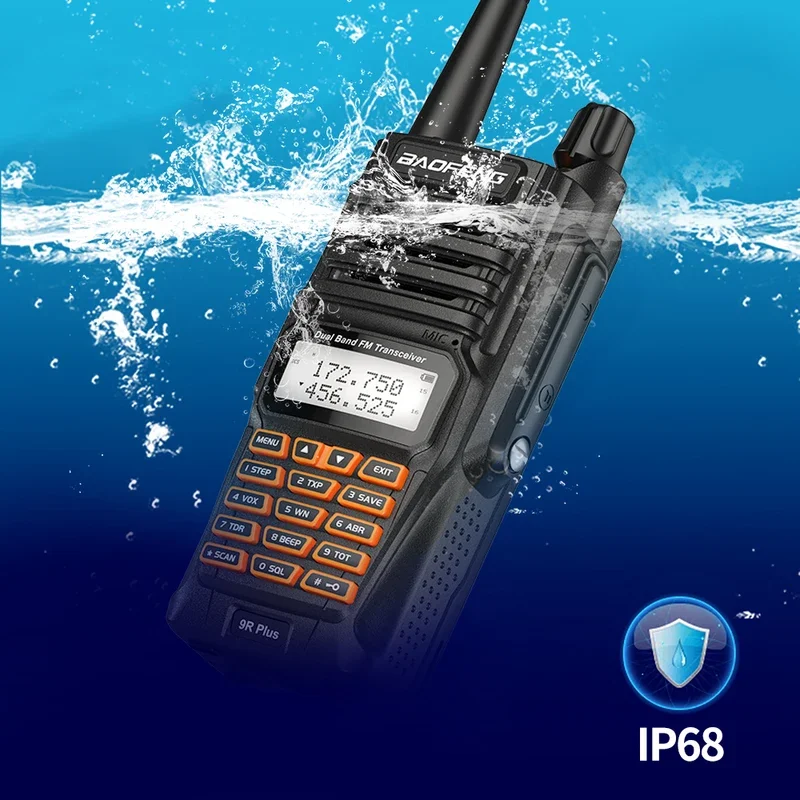Baofeng UV-9R Plus 10W IP68 Waterproof Dual Band 136-174/400-520MHz Ham Radio BF-UV9R Walkie Talkie 10KM Range UV 9R Plus