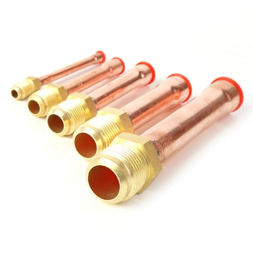1 Stuks Airconditioning Koperen Pijp Met Gesmeed Messing SAE 1/4 3/8 5/8 1/2 3/4 Schroefdraad Connector Fitting Adapter -20 tot 120 ℃