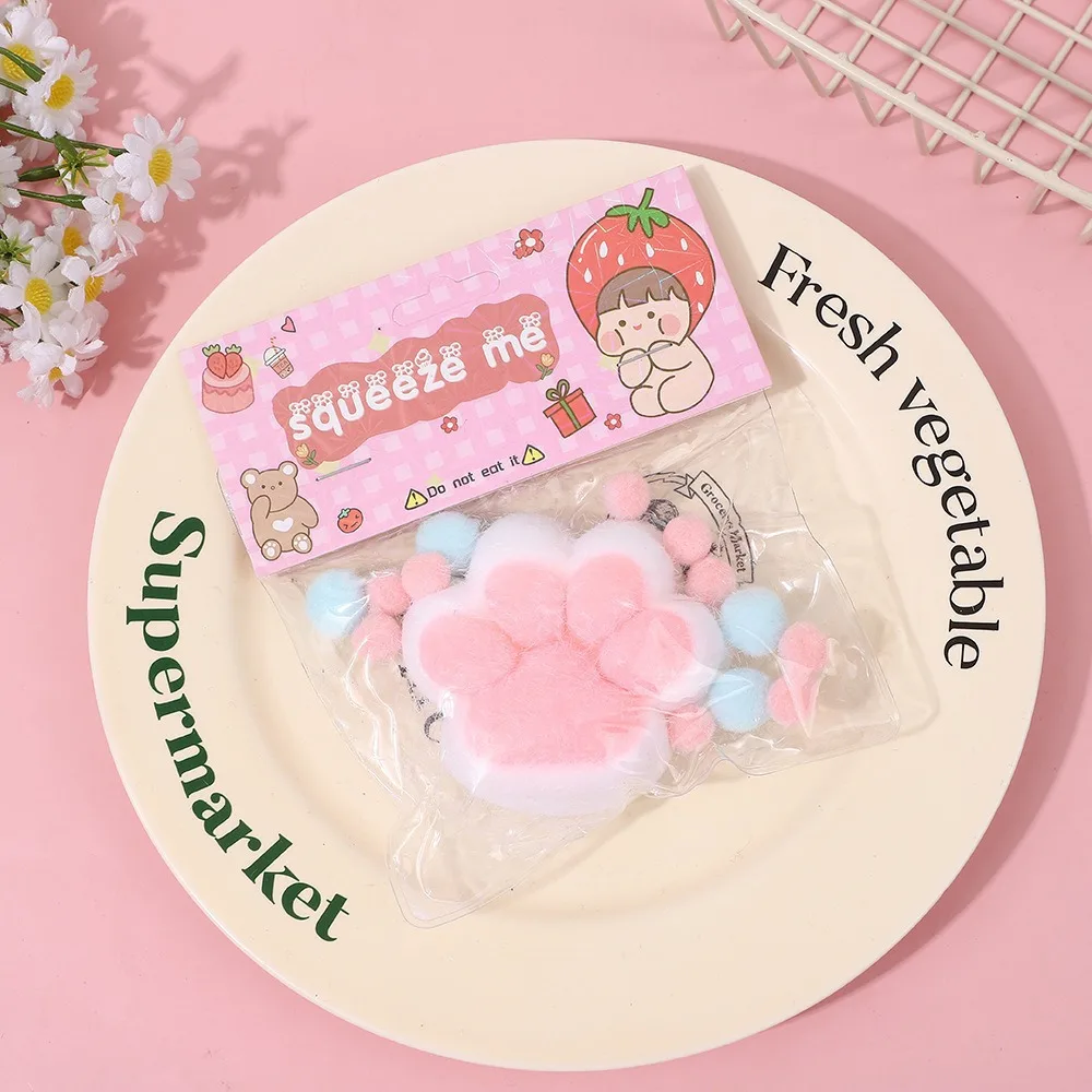 Soft Squishy Cat Paw ของเล่นบรรเทาความเครียด - Kawaii Squeeze Decompression Fidget สําหรับความวิตกกังวล, ของขวัญป้องกันความเครียดสําหรับเด็กและผู้ใหญ่
