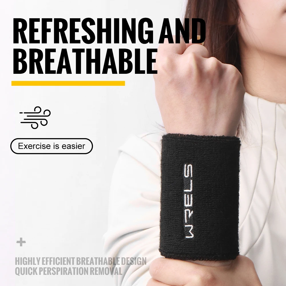 Pulseras WRELS, muñequeras elásticas absorbentes para hacer ejercicio, bandas para el sudor de muñeca de secado rápido para Fitness