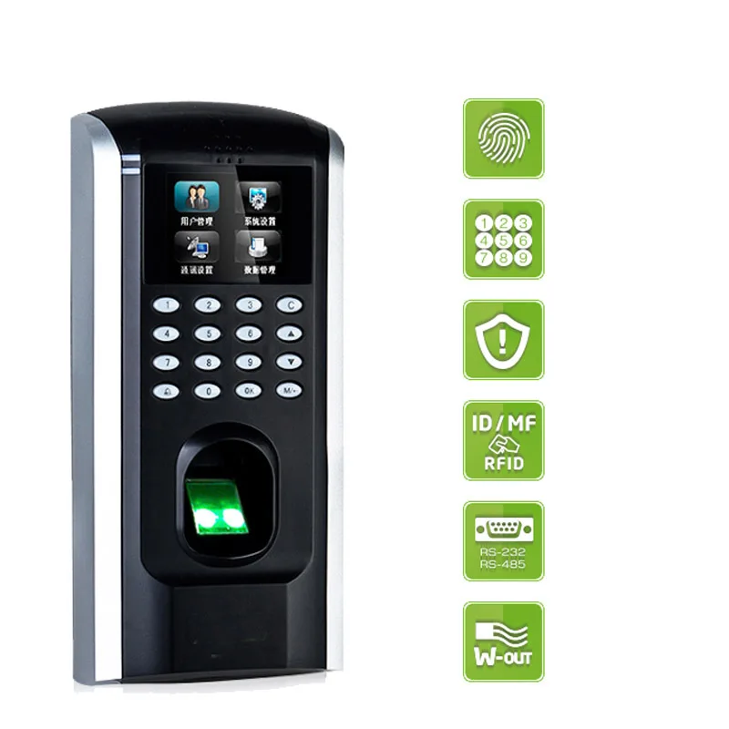 F7 PLUS Биометрический отпечаток пальца TCP/IP RS485 Часы сотрудника Контроль доступа по отпечаткам пальцев Клавиатура посещаемости времени