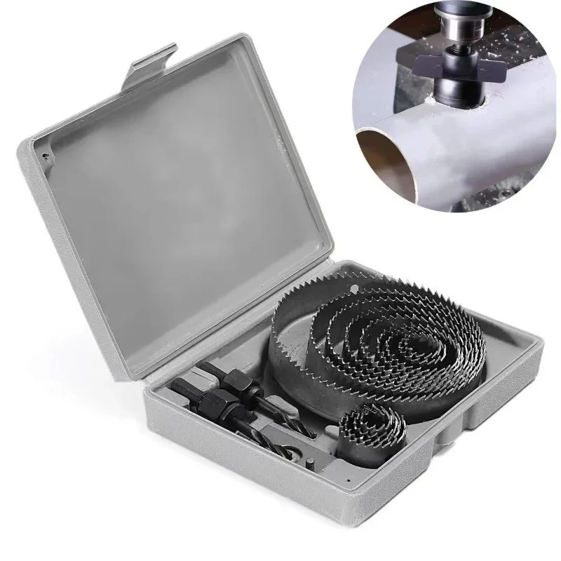 16pcs 19-127mm Hole Saw Set Saw Cup Wood Crown Drill Bit For Gypsum Board Wood PVC Plastic Density Board Metal Woodworking Tools