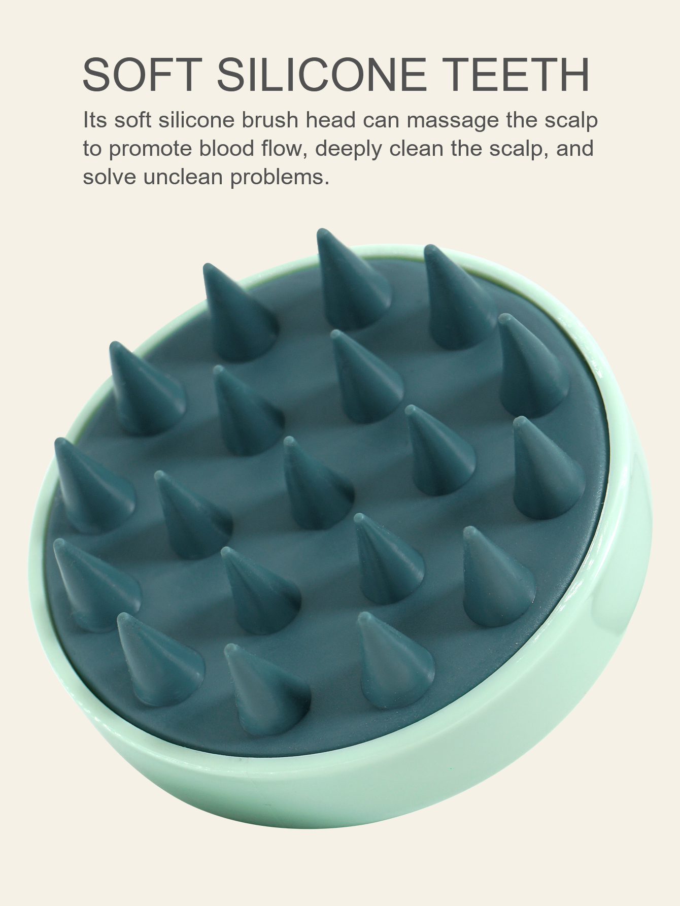 Silicone Shampoo Scalp Massagem Escova, Massageador de cabelo, Cabeça Corpo Scalp Comb, Magic Handle, Spa Escova