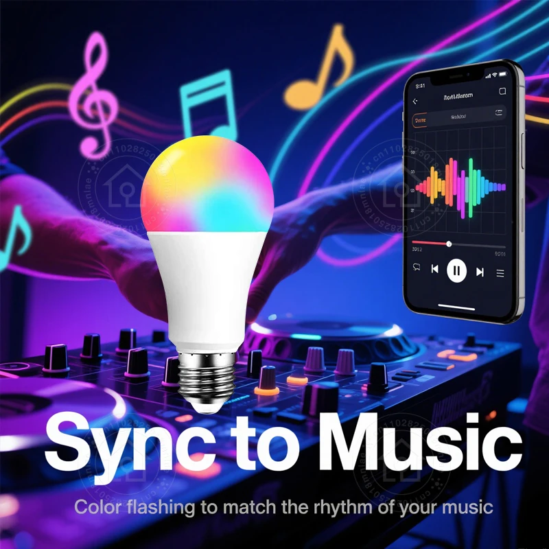 Lampadina intelligente E27 Tuya Lampadina LED Bluetooth 18W 15W 9W 220V Lampada RGB Controllo APP Timer Dimmerabile Sincronizzazione musicale Funziona con la vita intelligente