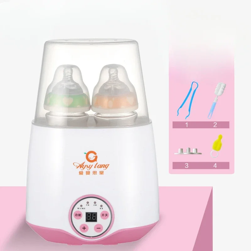 Aquecedor de leite multifuncional para bebês, esterilizador de mamadeiras, aquecedor de leite com display de temperatura, aquecedor de leite quente conveniente para bebês
