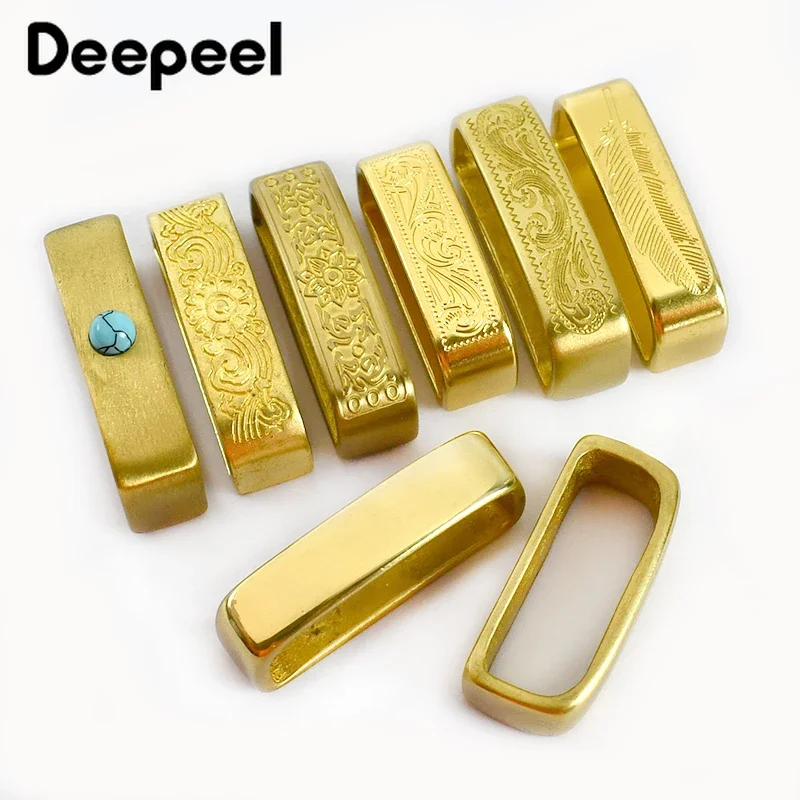 Deepeel 35/40mm Reines Kupfer Mann Gürtel Schnalle Metall Massivem Messing Bund Schleife Verschluss Männer Gürtel DIY Leder handwerk Zubehör