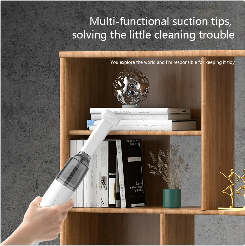 Vacuum Cleaner Mini Car Cleaning Powerful Suction Handheld Car Vacuum Cleaner Rechargeable for Car and Home Auto Vacuum Cleaner