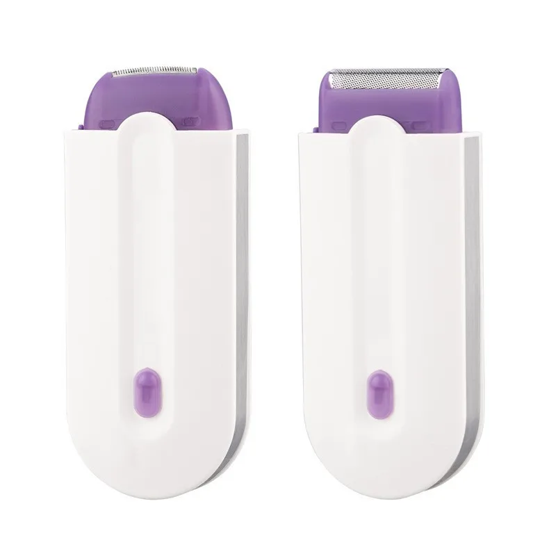 Depilador elétrico barbeador elétrico navalha mini recarregável remove depilação indolor depilador facial para corpo facial