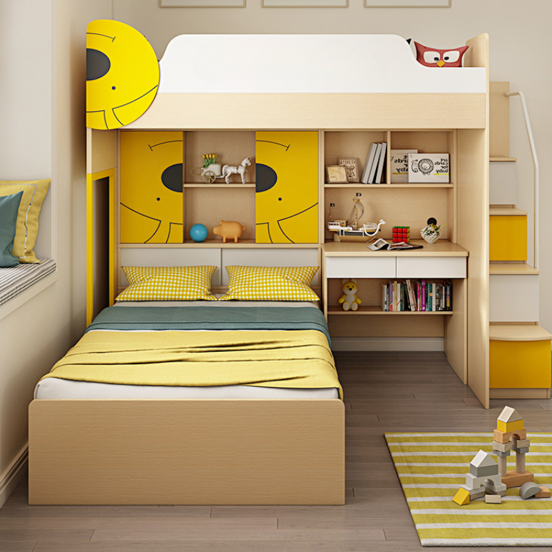 Interlaced kleine Wohnungen, Etagenbetten, Tatami-Matten, doppelte multifunktionale Kinderbetten, Kleiderschränke, Schreibtische in einem