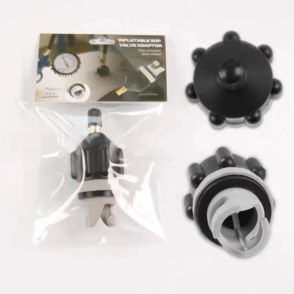 Adaptador de válvula de aire duradero, adaptador de válvula de aire para bote de remos resistente al desgaste, adaptador de bomba inflable de nailon para Kayak para tabla SUP