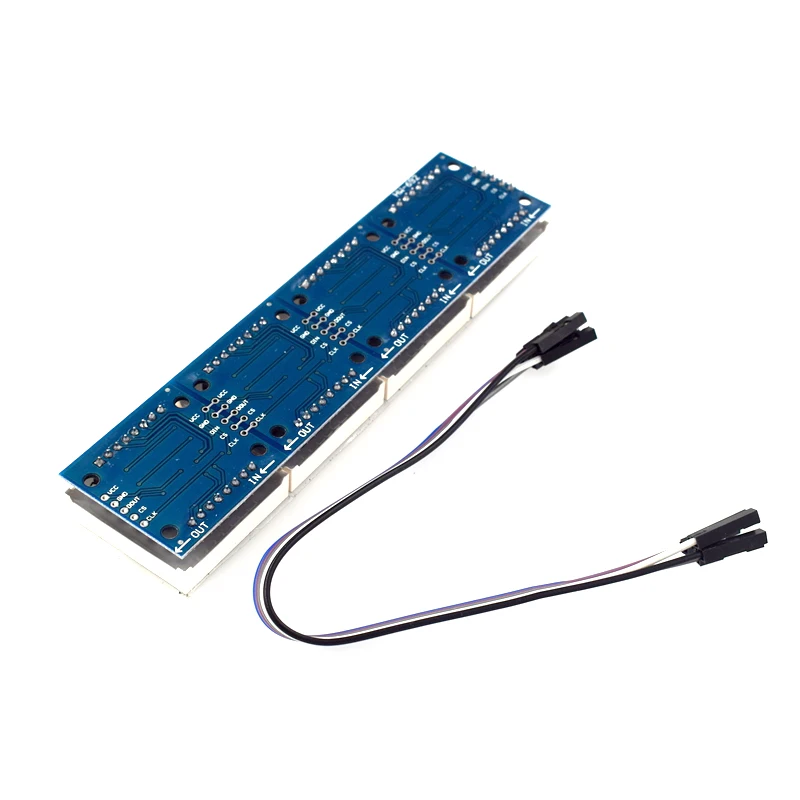 MAX7219 Dot Matrix Module 32x8 4 in 1 LED Display Modules Drive with 5Pin Wires for Arduino Raspberry Pi