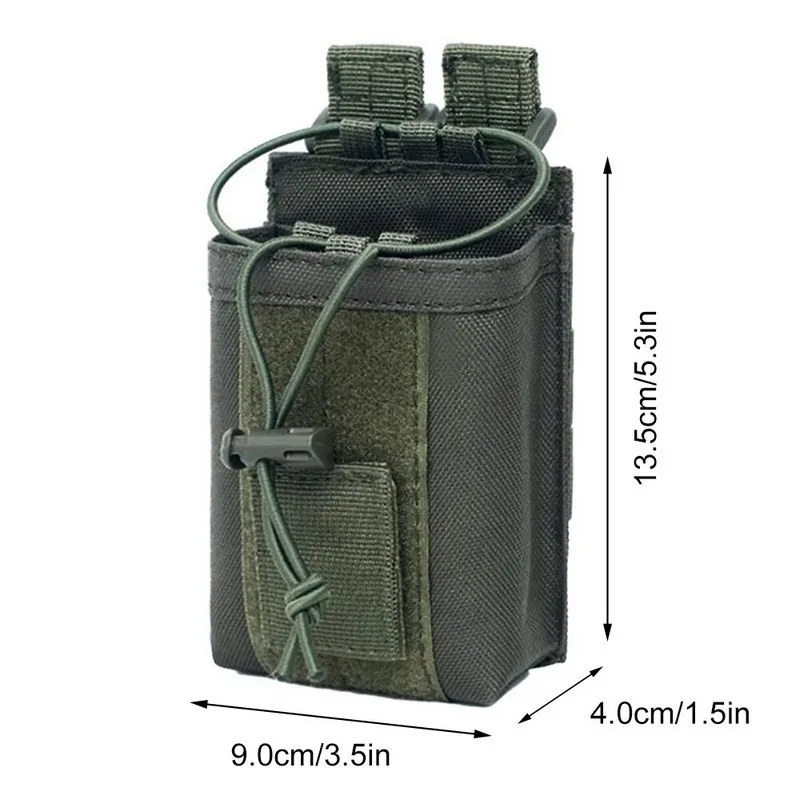 Supporto per radio tattico Custodia per radio Molle Custodia per fondina per radio resistente per walkie-talkie a due vie Attrezzatura da caccia Baofeng