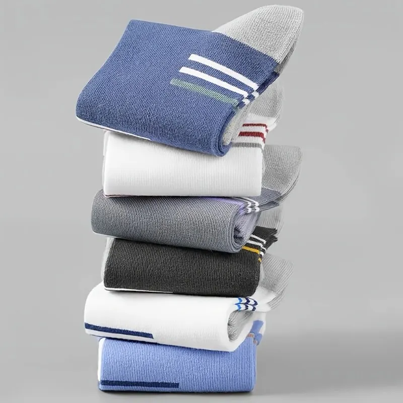 5 Paar Socken Herren Mitte der Wade Frühling und Herbst Sport Schweiß Anti-Geruch-Herren Socken dünne Sports ocken