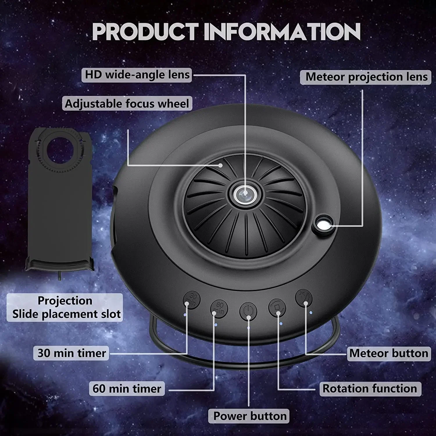 NEU UFO LED Sternprojektor Nachtlicht 8 in 1 Planetariumsprojektion Galaxy Sternenhimmel Projektorlampe für Kinder Geschenk Raumdekoration