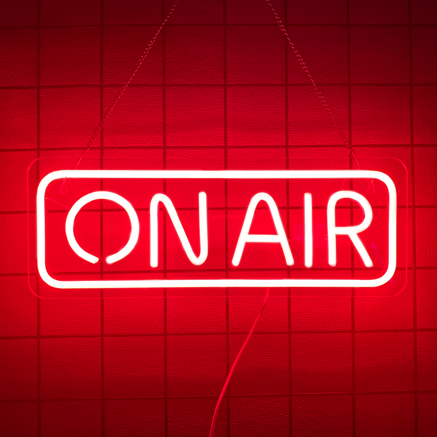 On Air Neon Sign,Led Live Recording Lightไอคอนใช้สําหรับตกแต่งห้องเกม,สตูดิโอ,บาร์และPodcast Wall Decor,USB Powered