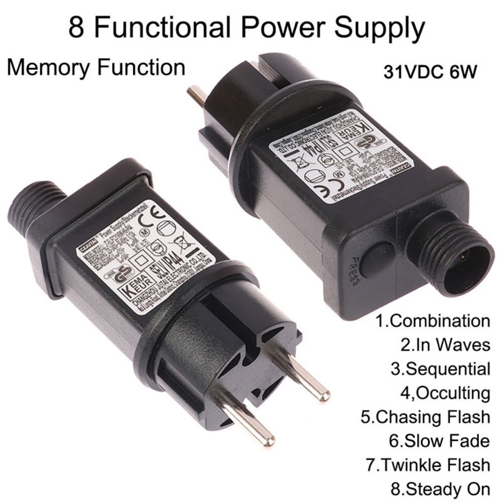 AC 220V 110V To 31VDC 12W 6W 24V Transformer Plug Power Supply IP44 8Modes LED Lamp Driver Switch Adapter EU US UK AU