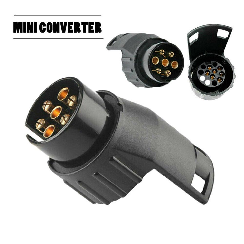 Adaptador de enchufe de 7 pines a 13 Pines, Conector de remolque, 12V, Tow Bar, enchufes impermeables, adaptador de enchufe, accesorios para automóviles y camiones