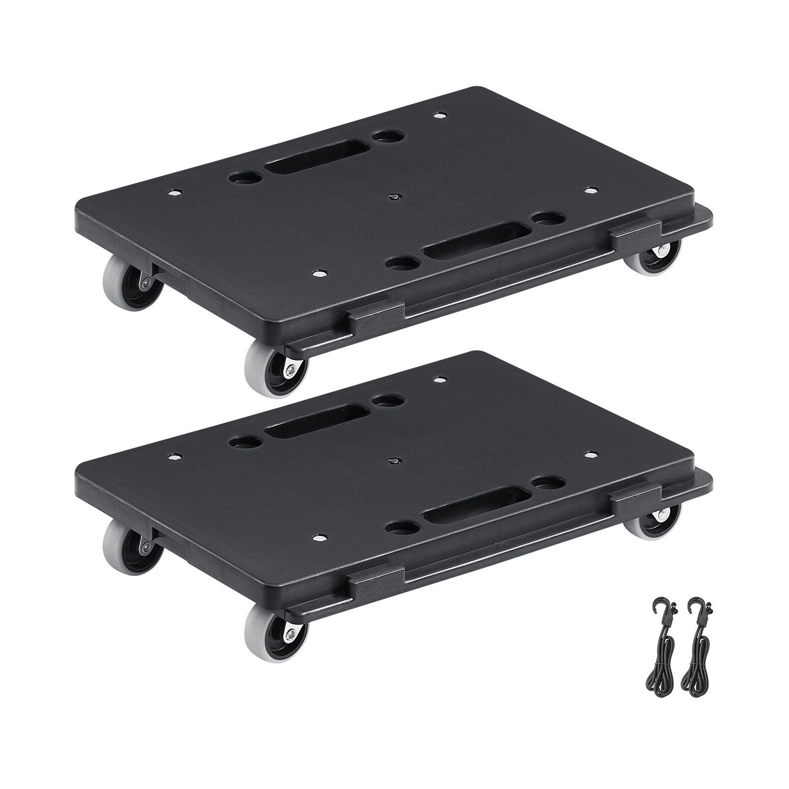 VEVOR 2 Pack Furniture Mover Pallet Trolley 500 lbs Each Count with 4 Wheels Small Flat Dolly Cart for Industrial Machinery
