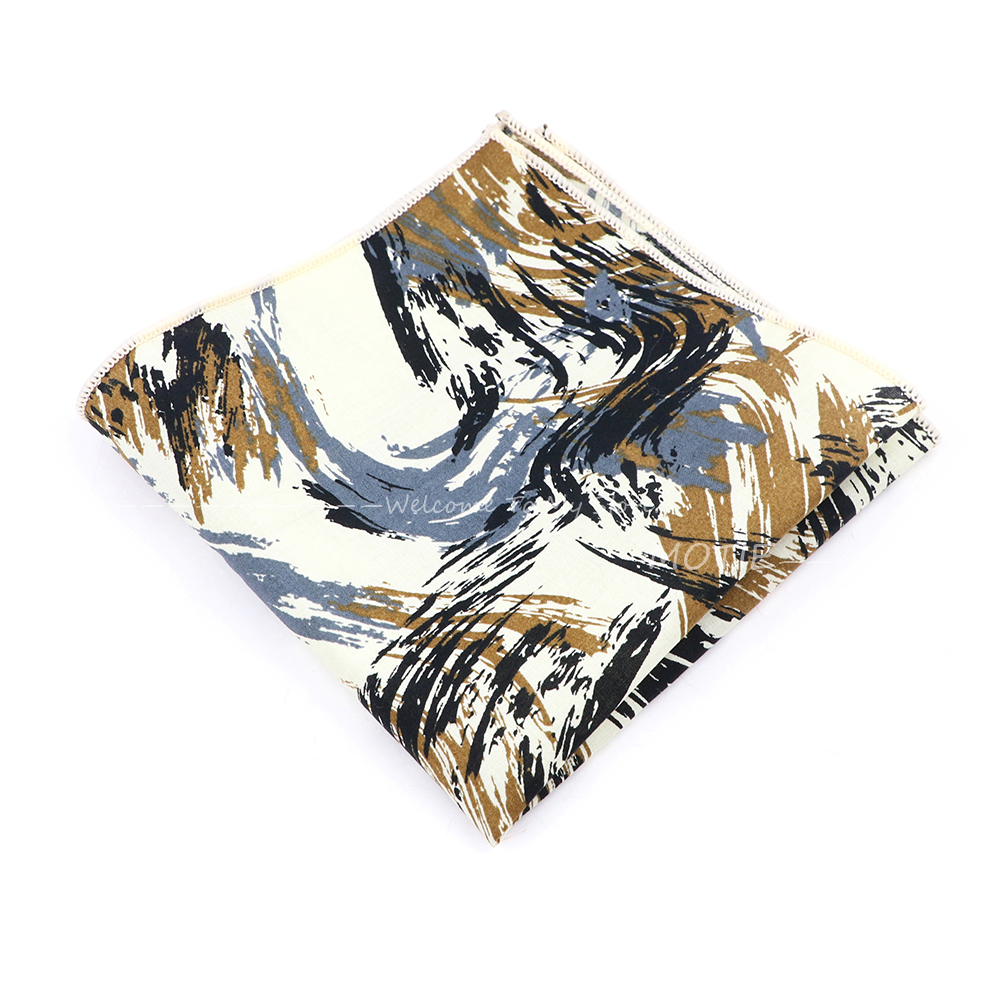 結婚披露宴用フローラルパターンハンカチ、graceフルコットンポケットスクエア、カーキカラーシャツ、デイリードレスアクセサリー、ギフト