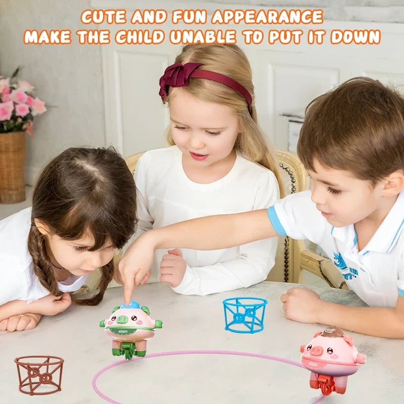 Juguete de monociclo de vaso para caminar, juguete de cerdo equilibrado, giroscopio de punta de dedo, roly-poly, Robot de equilibrio, novedad