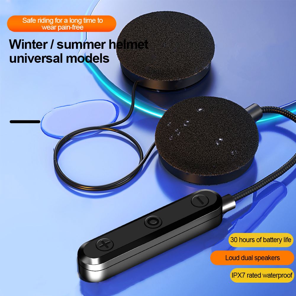 Motorcycle Helmet Headset Bluetooth 5.3 Wireless Handsfree Call Kit Stereo for Rider Riding MP3 Music Player Moto Earphone