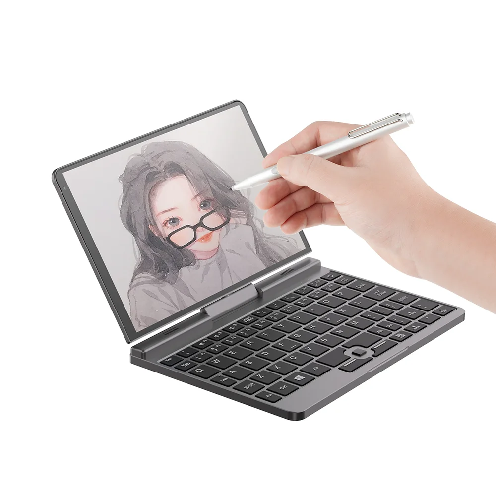 12th Gen Mini Laptop 8 Inch Screen Intel N150 Quad Core  LPDDR5 12GB 1TB 4800MHz Windows11Pro AX WiFi6 BT5.2 RJ45 LAN