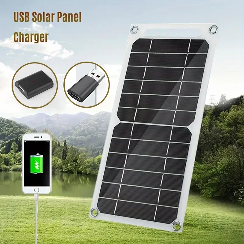 แผงโซลาร์เซลล์ 35W พร้อม USB กันน้ํากลางแจ้งเดินป่าและตั้งแคมป์แบตเตอรี่แบบพกพาโทรศัพท์มือถือชาร์จธนาคารแผงชาร์จ 6.8V