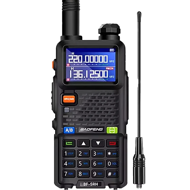 Baofeng walkie talkie UV5RH 15W, frecuencia de replicación inalámbrica de seis bandas, 999CH, transceptor USB, HAM, 50KM