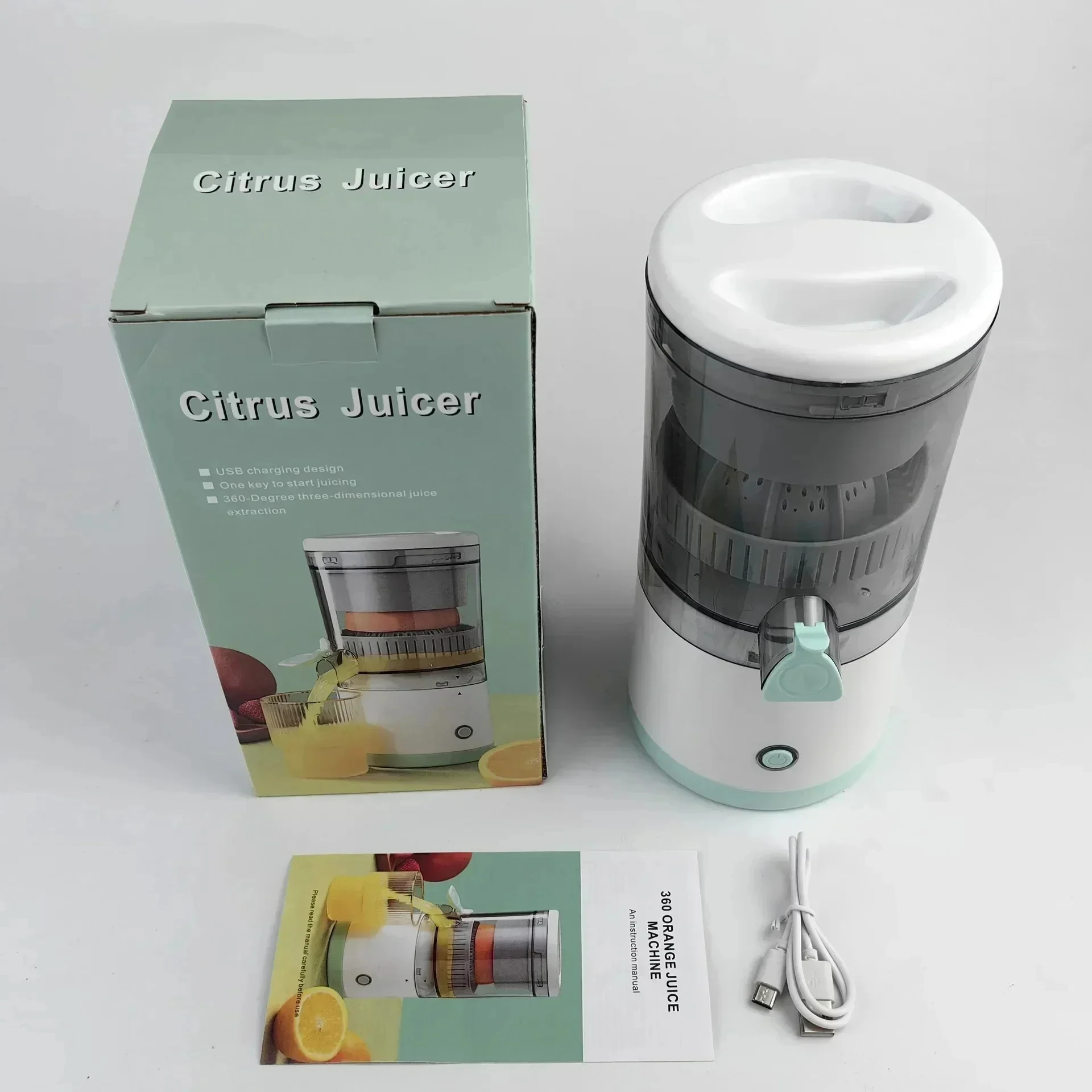 Elektryczny wyciskacz do soków, kubek do soków, wyciskarka do cytrusów, pomarańczy, cytryn, ładowanie USB, kuchenny wyciskacz do owoców, blender, urządzenie do odcedzania świeżych soków, maszyna do wyciskania.