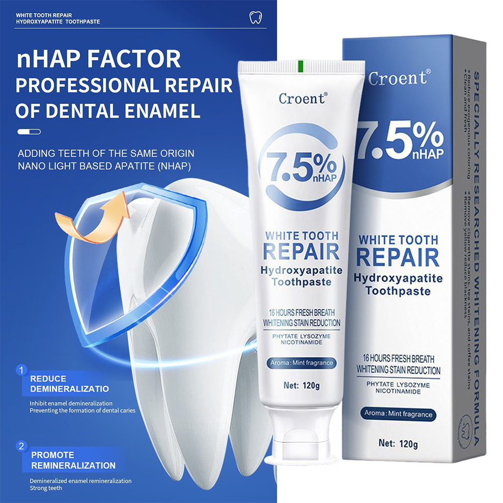 100g/120g Hydroxyapatite Zahnpasta Zahnstärkung Erfrischender Atem Aufhellung Zahnpasta Intensive Fleckenentfernung Zahnpasta